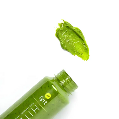 Green smoothie and smear from Green Smoothie Detoxifying Exfoliating Trio mask