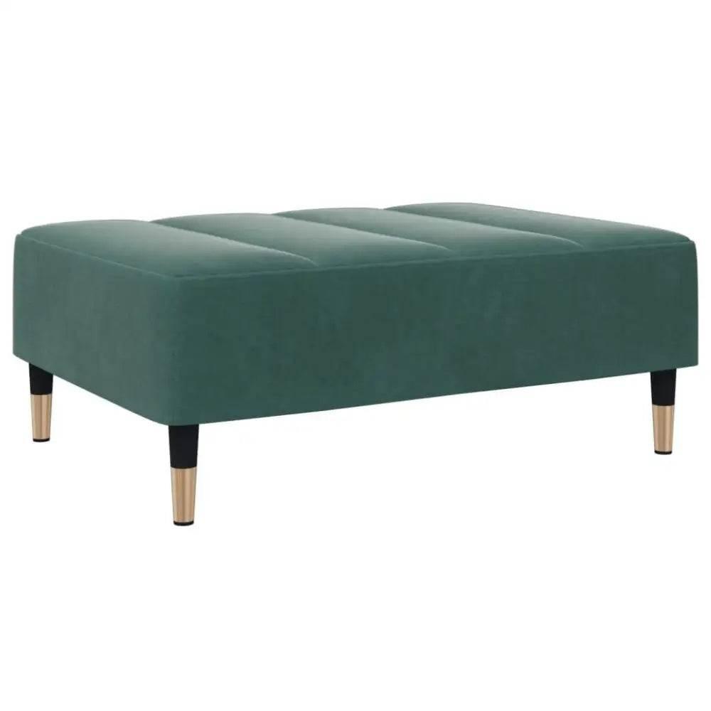 vidaXL Sofa Bed Dark Green Velvet, Wood, Metal Standard - Estalios