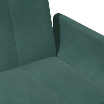 vidaXL Sofa Bed Dark Green Velvet, Wood, Metal Standard - Estalios