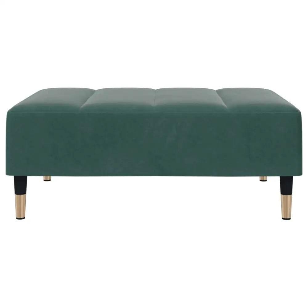 vidaXL Sofa Bed Dark Green Velvet, Wood, Metal Standard - Estalios
