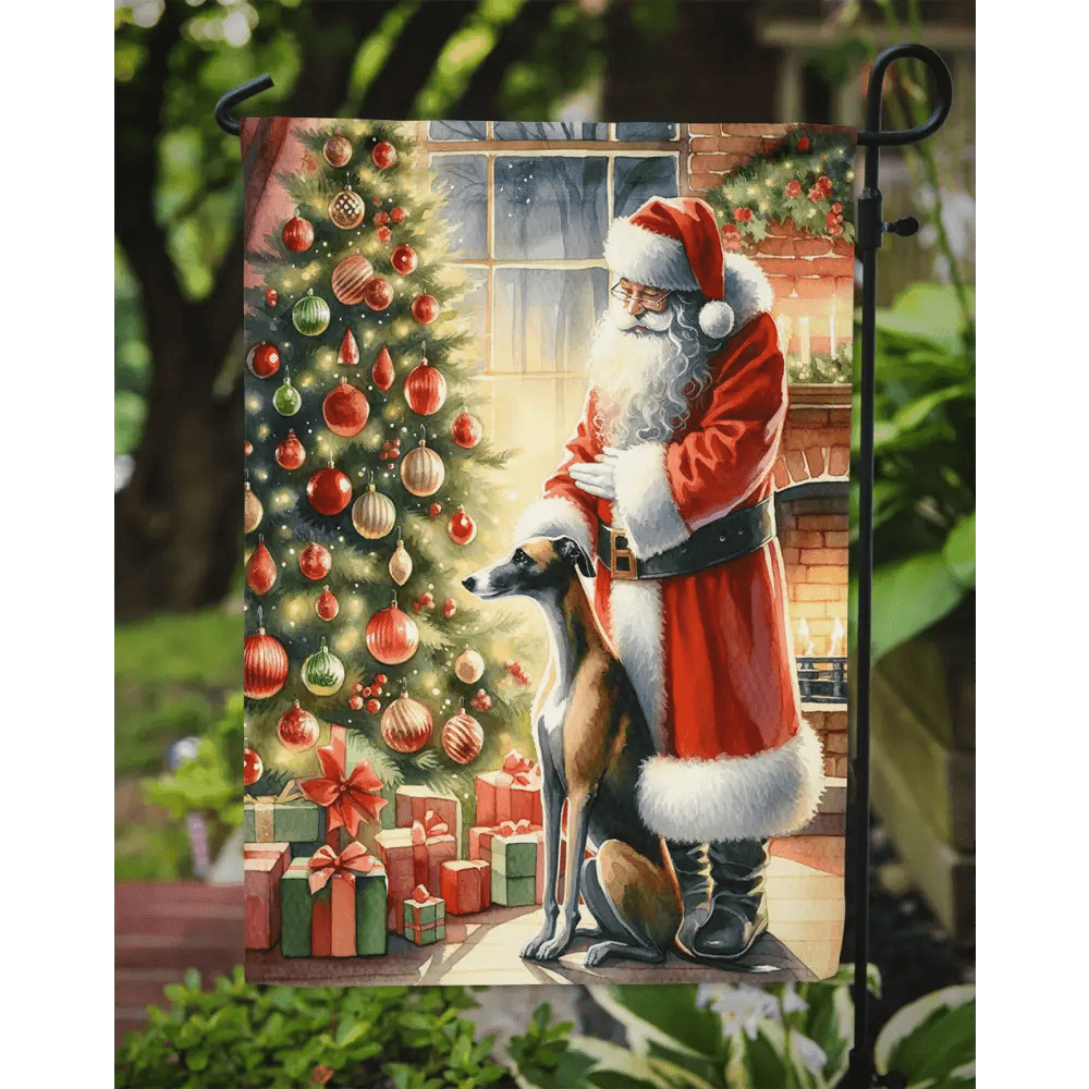 Santa's Christmas Garden Flag: Deck your Yard! **product Description** Spread Holiday Cheer to All who Pass by with this Charming Christmas Garden Flag! - Estalios