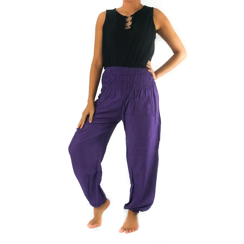 Groovy Purple Harem Pants for Women perfect for a stylish boho look