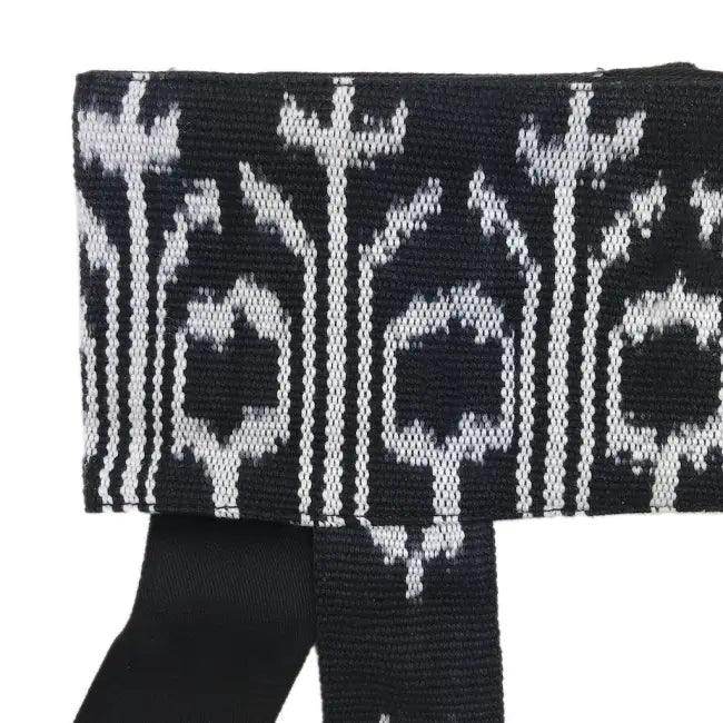Groovy Yoga Mat Sling with Black and White Patterned Accessories - Estalios