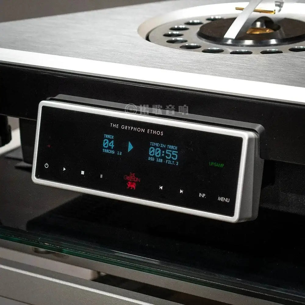 Gryphon Guifeng Ethos flagship CD player display showcasing its sleek design and features