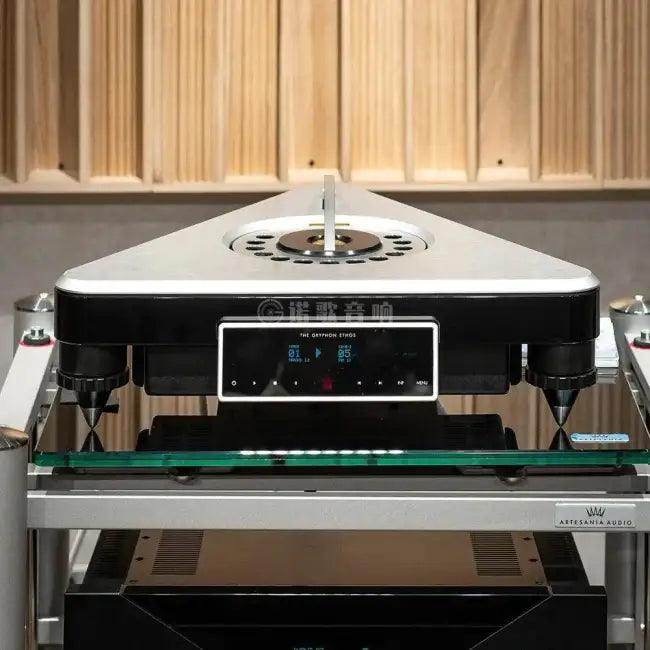 Dynamic Triangular Silver CD Player with Bold Design Style - Estalios
