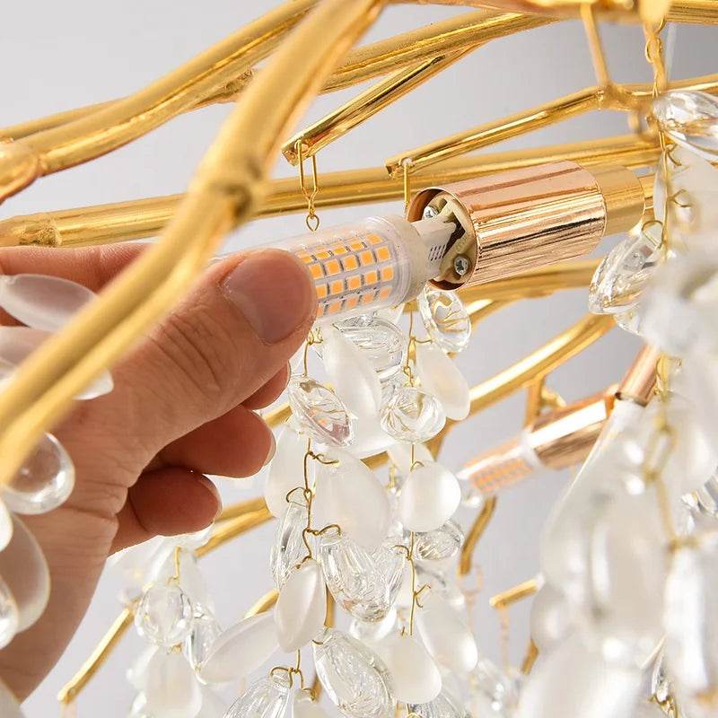 Luxury Gold Crystal Branch Chandelier for Elegant Lighting - Estalios