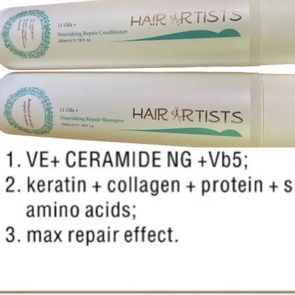 Hair Artists Nourishing Repair Shampoo and Conditioner for healthy, shiny hair restoration