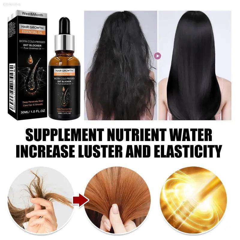 Hair Growth Essential Oil for Dense, Moisturized Hair - Estalios