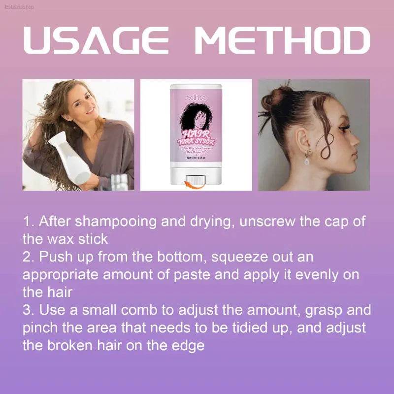 Hair Wax Stick for Long Lasting Smoothing and Styling - Estalios