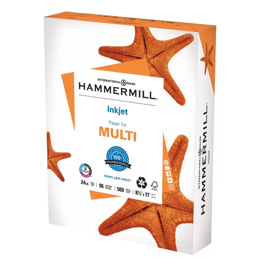 Hammermill Premium Inkjet Paper Stacks showcasing Colorlok technology for vibrant prints