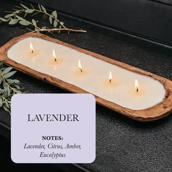 Hand-Poured 5-Wick Dough Bowl Soy Candles for Relaxation - Estalios