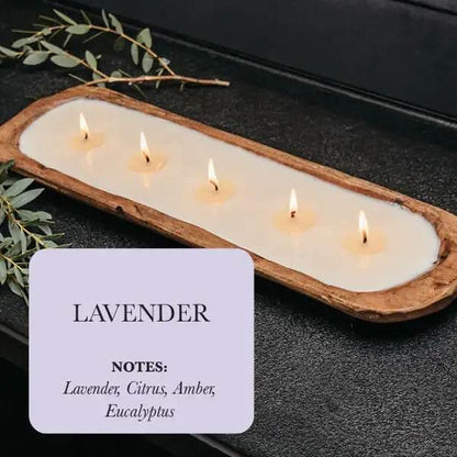 Hand-Poured 5-Wick Dough Bowl Soy Candles for Relaxation - Estalios