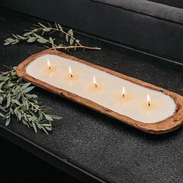 Hand-Poured 5-Wick Dough Bowl Soy Candles for Relaxation - Estalios