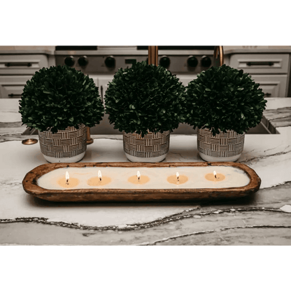 Hand-Poured 5-Wick Dough Bowl Soy Candles for Relaxation - Estalios