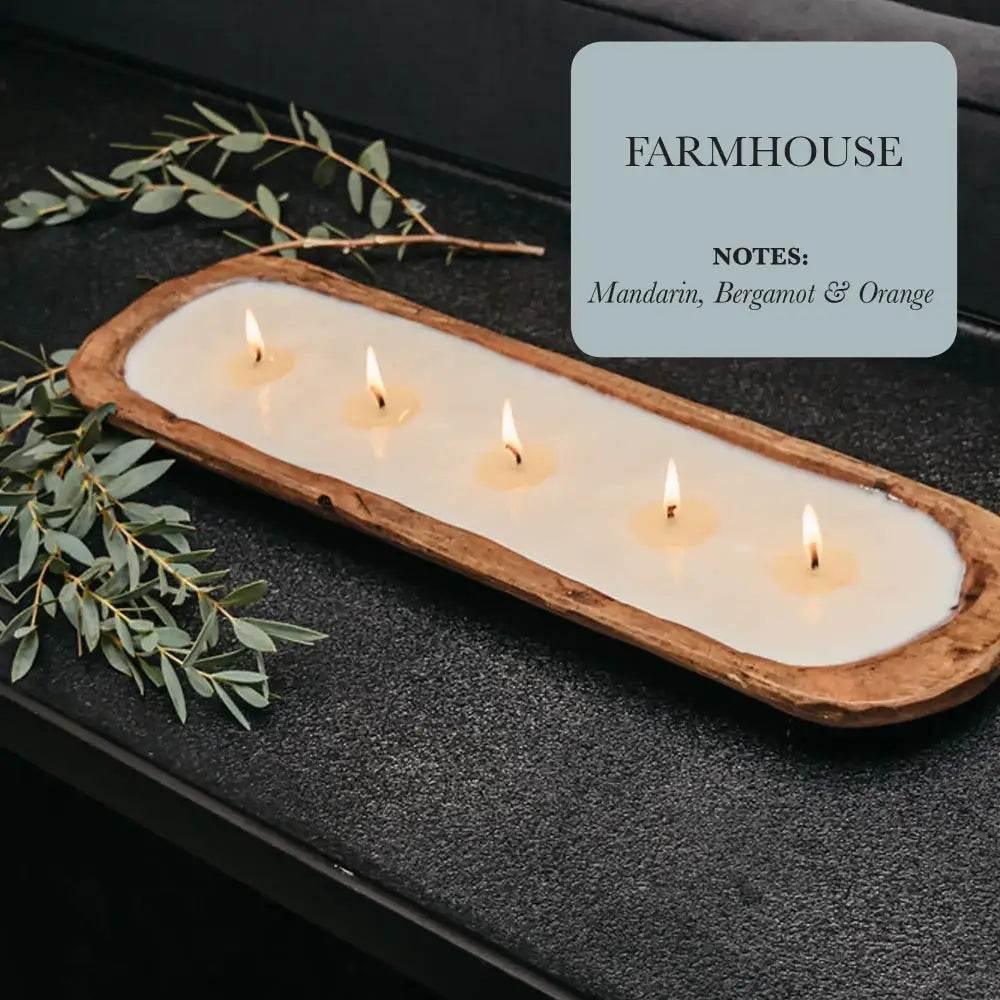 Hand-Poured 5-Wick Dough Bowl Soy Candles for Relaxation - Estalios
