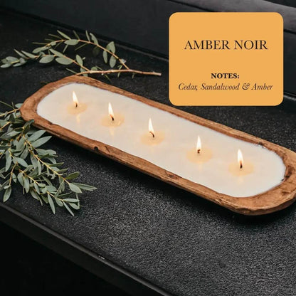 Hand-Poured 5-Wick Dough Bowl Soy Candles for Relaxation - Estalios