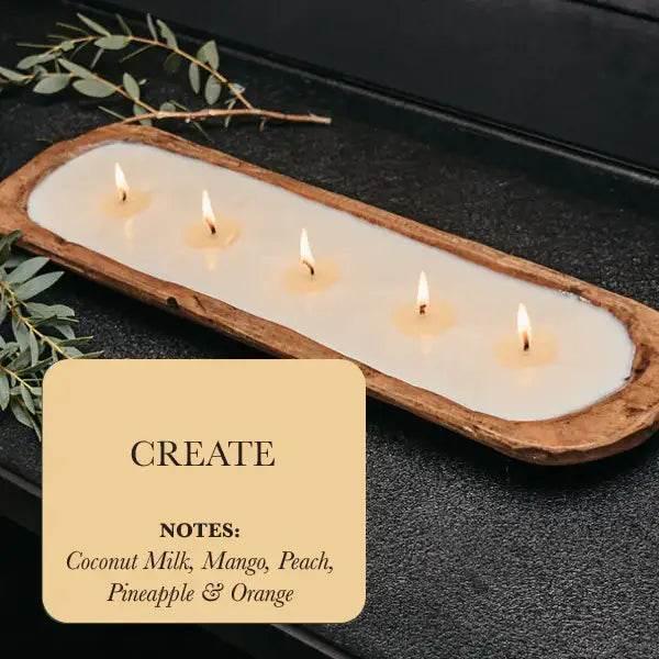Hand-Poured 5-Wick Dough Bowl Soy Candles for Relaxation - Estalios