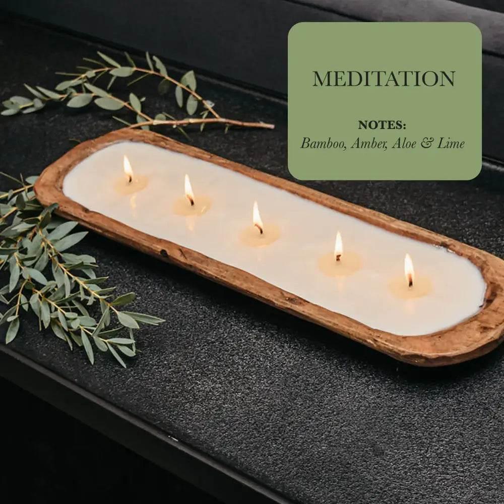 Hand-Poured 5-Wick Dough Bowl Soy Candles for Relaxation - Estalios