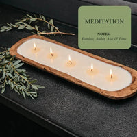 Hand-Poured 5-Wick Dough Bowl Soy Candles for Relaxation - Estalios