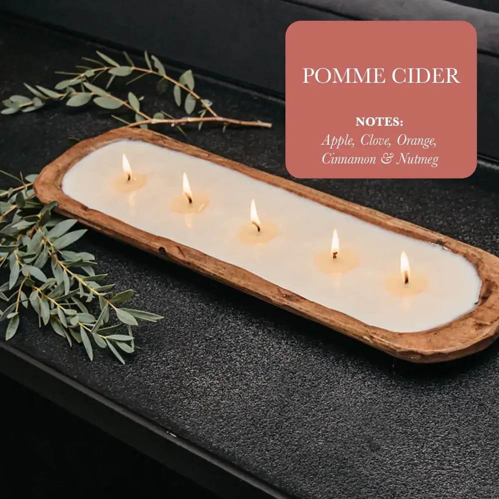 Hand-Poured 5-Wick Dough Bowl Soy Candles for Relaxation - Estalios