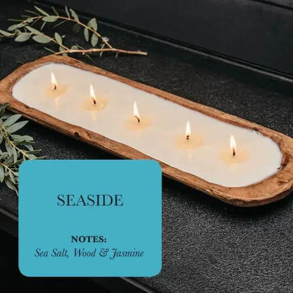 Hand-Poured 5-Wick Dough Bowl Soy Candles for Relaxation - Estalios