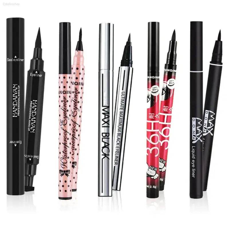 Assorted liquid eyeliner pens.