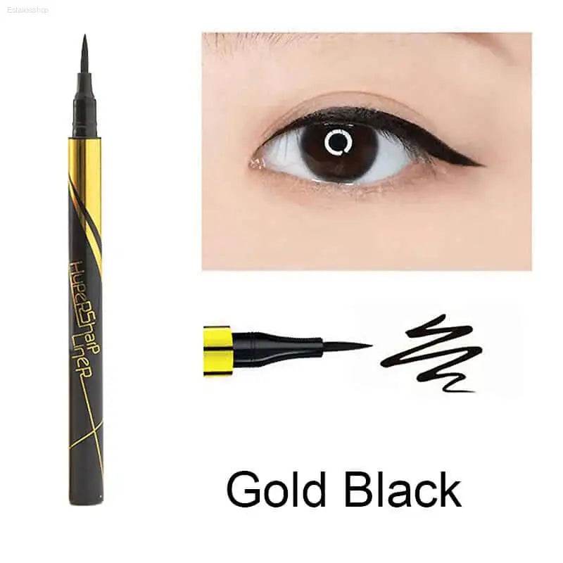 Black and gold liquid eyeliner.