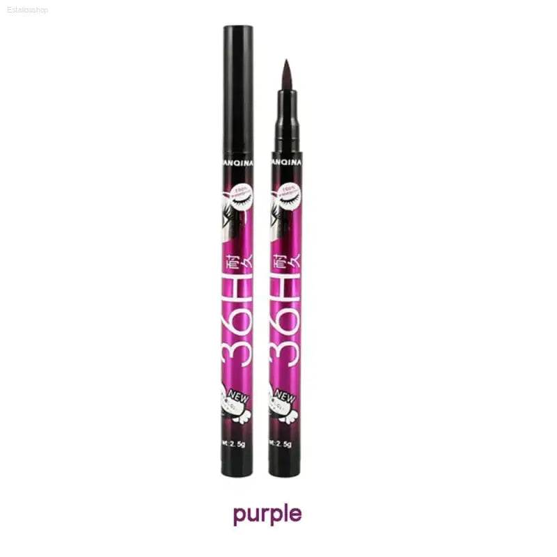 Purple eyeliner pen.