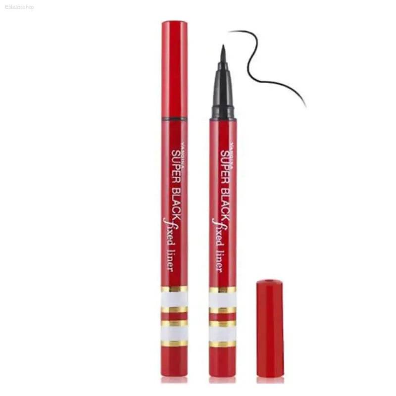 Red eyeliner pen with black tip.