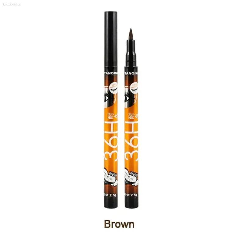 Brown eyeliner pen.