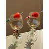 Handblown Christmas Tree Wine Glasses