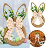 Handicrafts Spring Bunny Wreath For Spring And Easter Front Door Wall Window Decor Decorated With Bow And Green Advent Wreath - Estalios