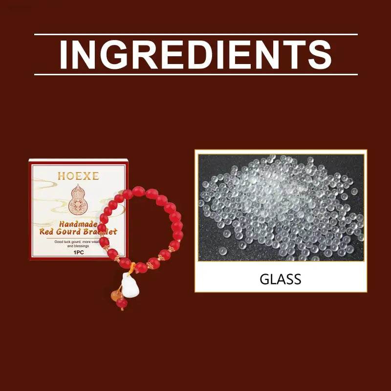 Handmade Red Gourd Bracelet for Good Luck and Style - Estalios