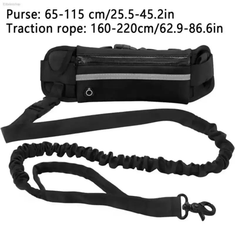 Hands-Free Dog Leash for Running with Adjustable Waist Bag - Estalios