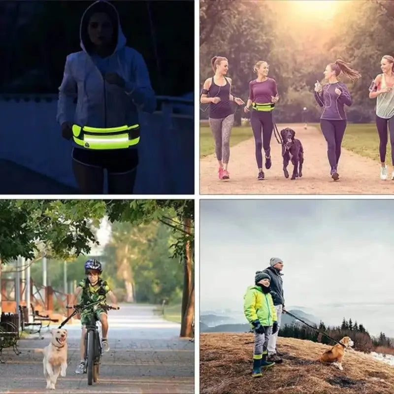 Hands-Free Dog Leash for Running with Adjustable Waist Bag - Estalios