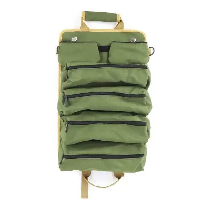 Outstanding Green Canvas Tool Roll for Easy Portable Storage - Estalios