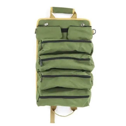Outstanding Green Canvas Tool Roll for Easy Portable Storage - Estalios