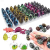 Colorful dinosaur egg toys.