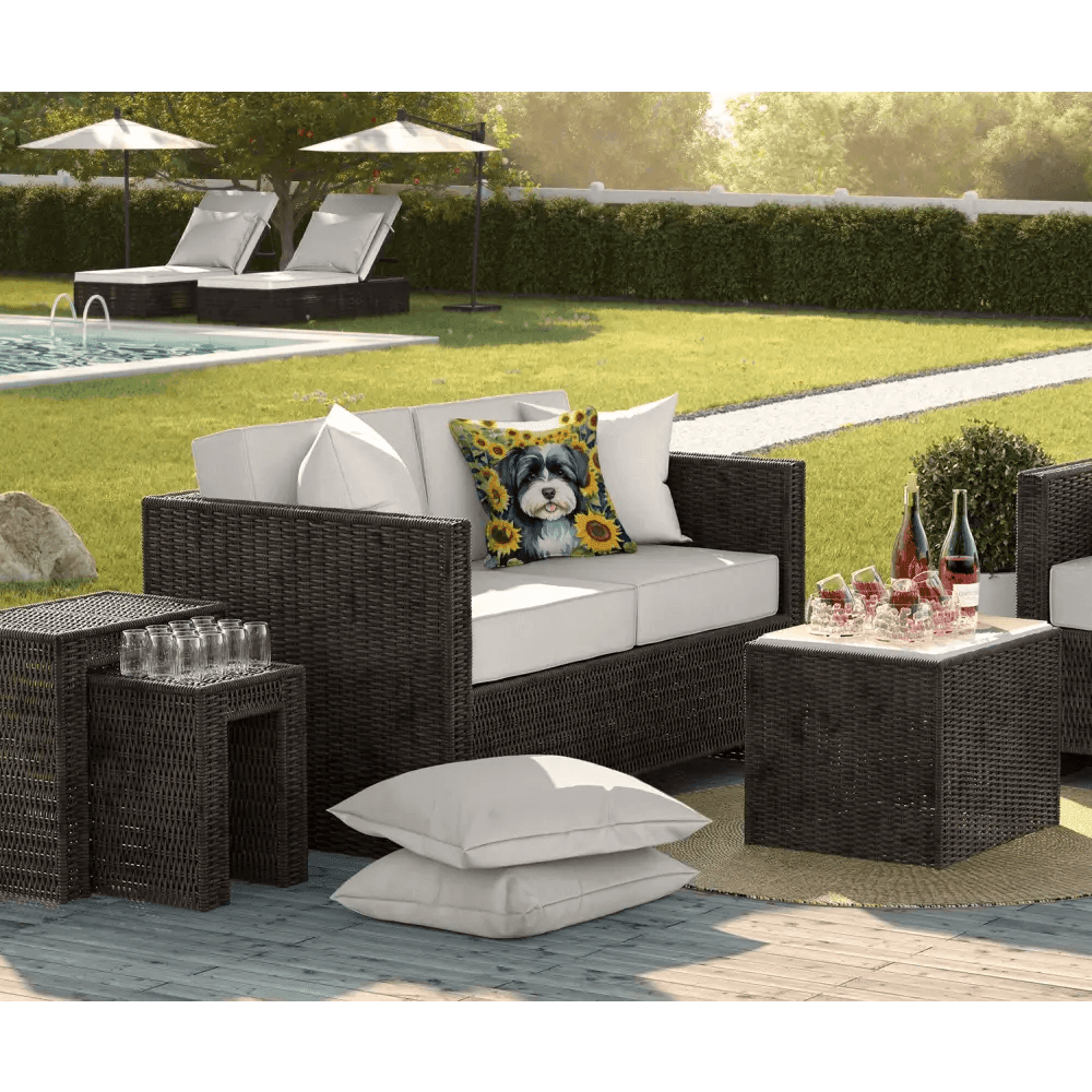 Wicker Wonder: Sunflower Pup Patio Set! Okay, so here's the product description, following all your rules: Bring sunshine and smiles - Estalios
