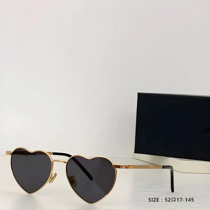 Heart Luv Sunglasses Ultimate Blend featuring trendy heart-shaped gold frames