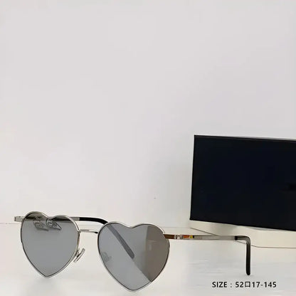 Heart Luv Sunglasses Ultimate Blend with heart-shaped silver frames for trendy vibes