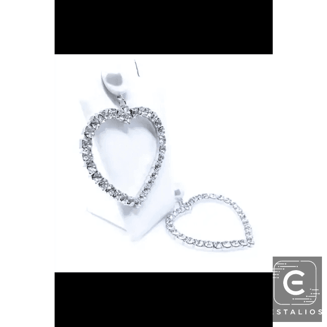 Heart's Desire Rhinestone Drop Earrings with Pearl Studs Glam Up Your Look - Estalios