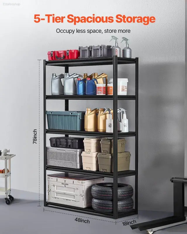 Heavy Duty 5-Tier Garage Storage Shelves 3000 lbs Capacity - Estalios