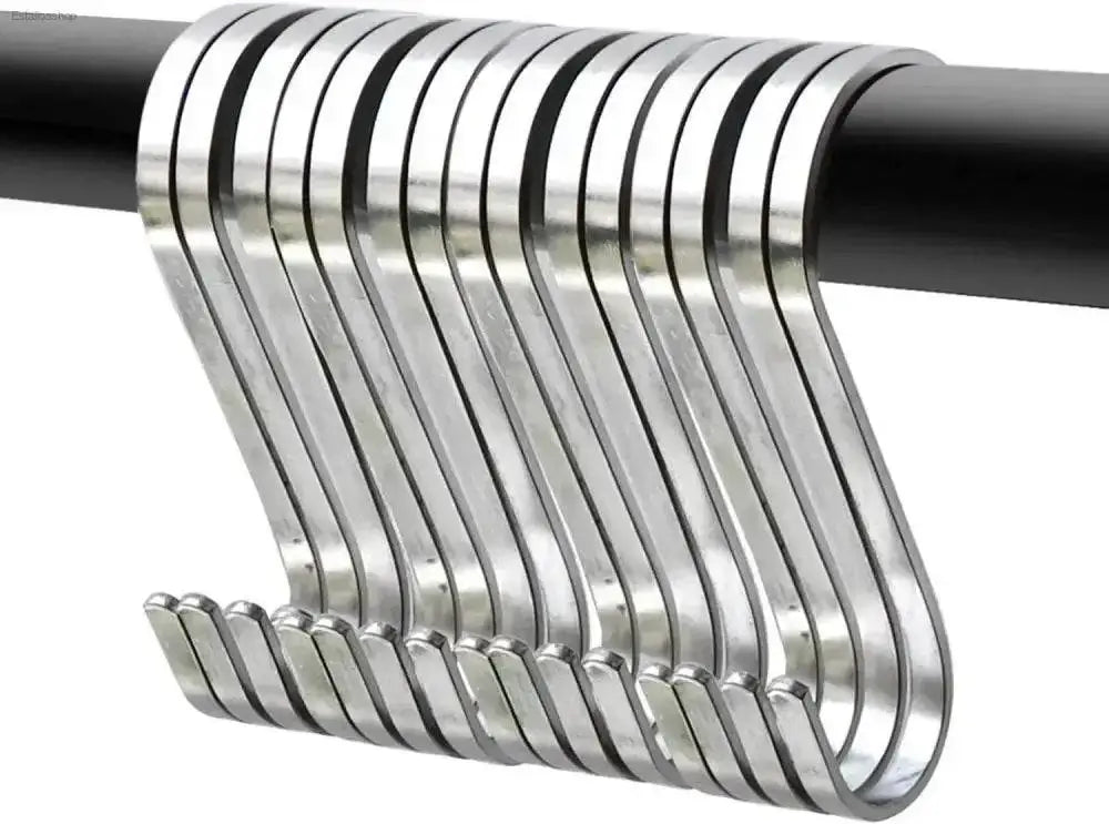 Heavy Duty Black S Hooks for Versatile Organization in Kitchen, Bathroom, Bedroom and Office