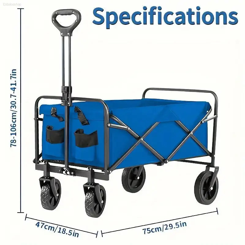 Heavy-Duty Foldable Utility Cart - Perfect for Groceries, Sports, Gardening & Shopping