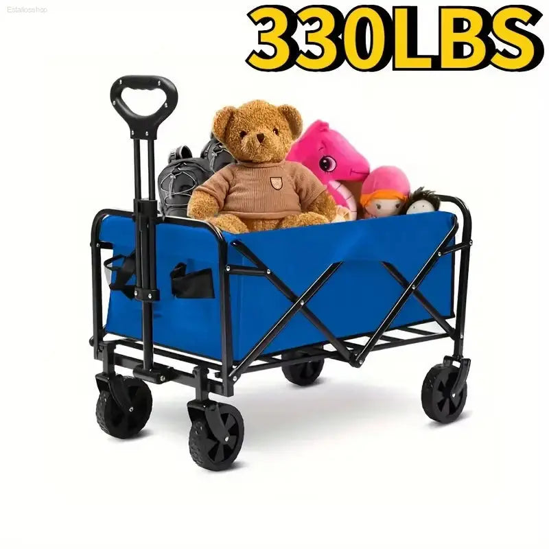 Heavy-Duty Foldable Utility Cart - Perfect for Groceries, Sports, Gardening & Shopping