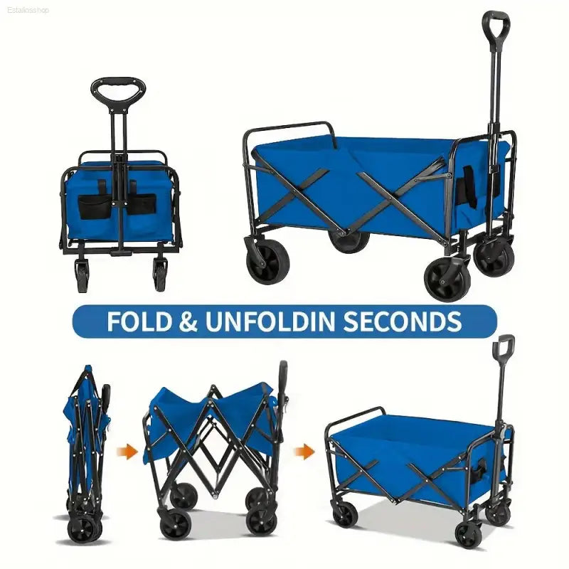 Heavy-Duty Foldable Utility Cart - Perfect for Groceries, Sports, Gardening & Shopping