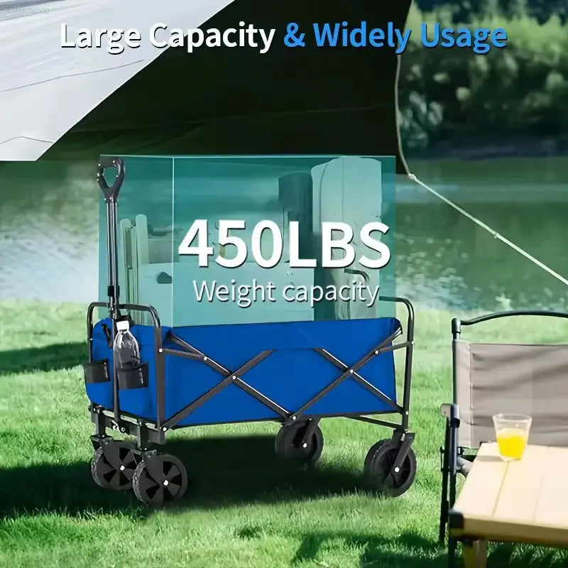 Heavy-Duty Foldable Utility Cart - Perfect for Groceries, Sports, Gardening & Shopping