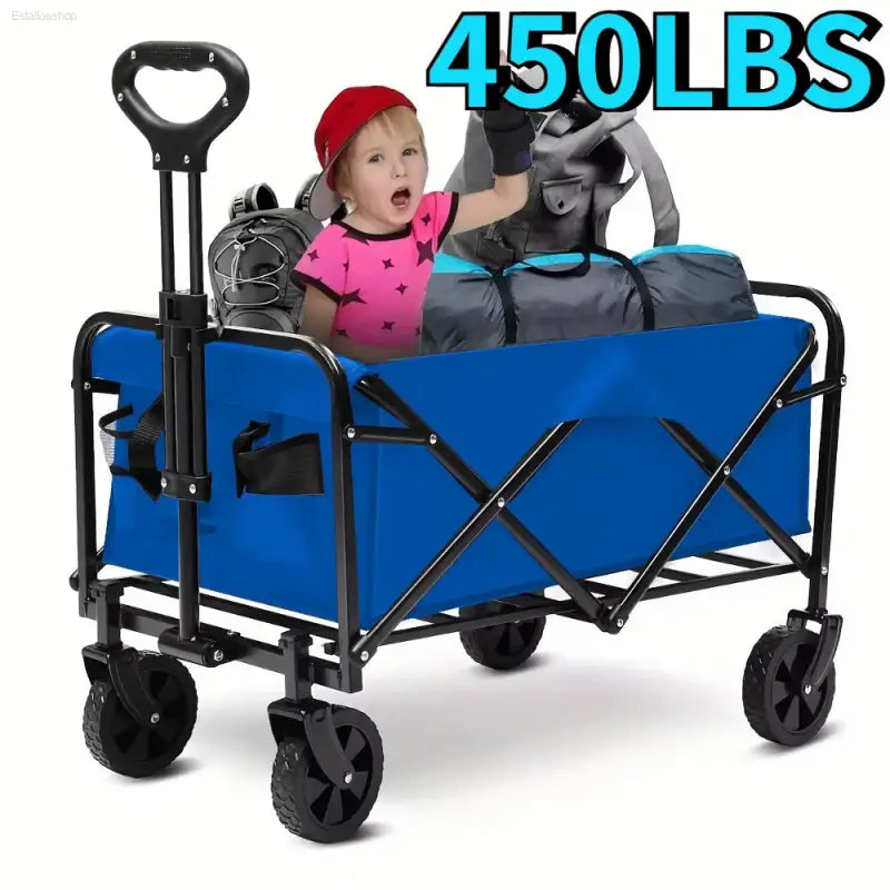 Heavy-Duty Foldable Utility Cart - Perfect for Groceries, Sports, Gardening & Shopping