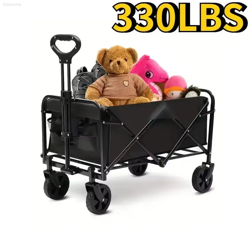 Heavy-Duty Foldable Utility Cart - Perfect for Groceries, Sports, Gardening & Shopping